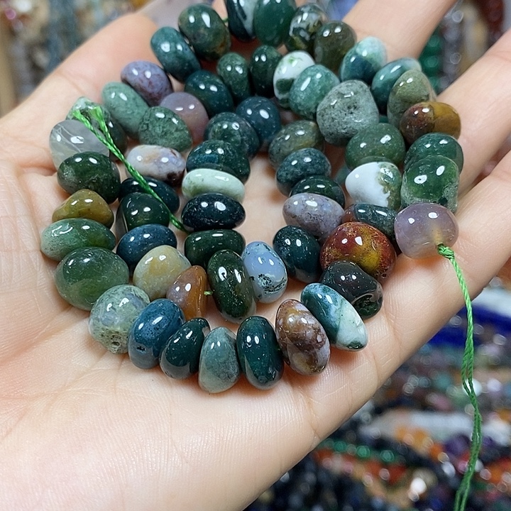 玛瑙/玉髓未镶嵌珠宝半成品天然玛瑙糖豆一条