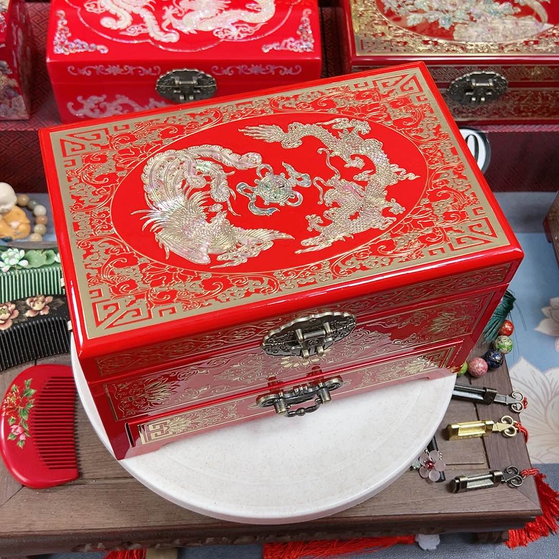 春***?24厘米三层大红色龙凤