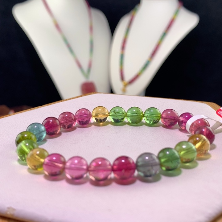 双色碧玺手链未镶嵌