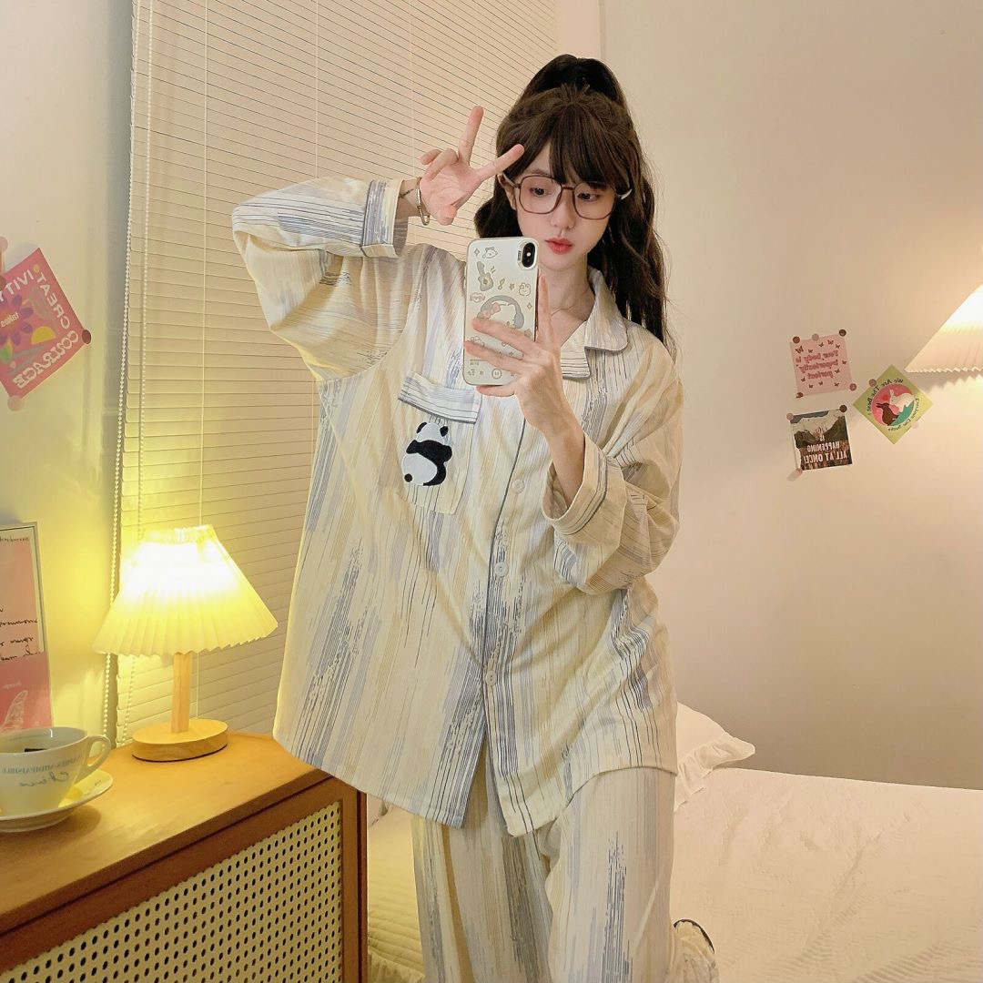 【卡通亲肤棉】加肥加大300斤可穿高级感睡衣女长袖甜美卡通家居服