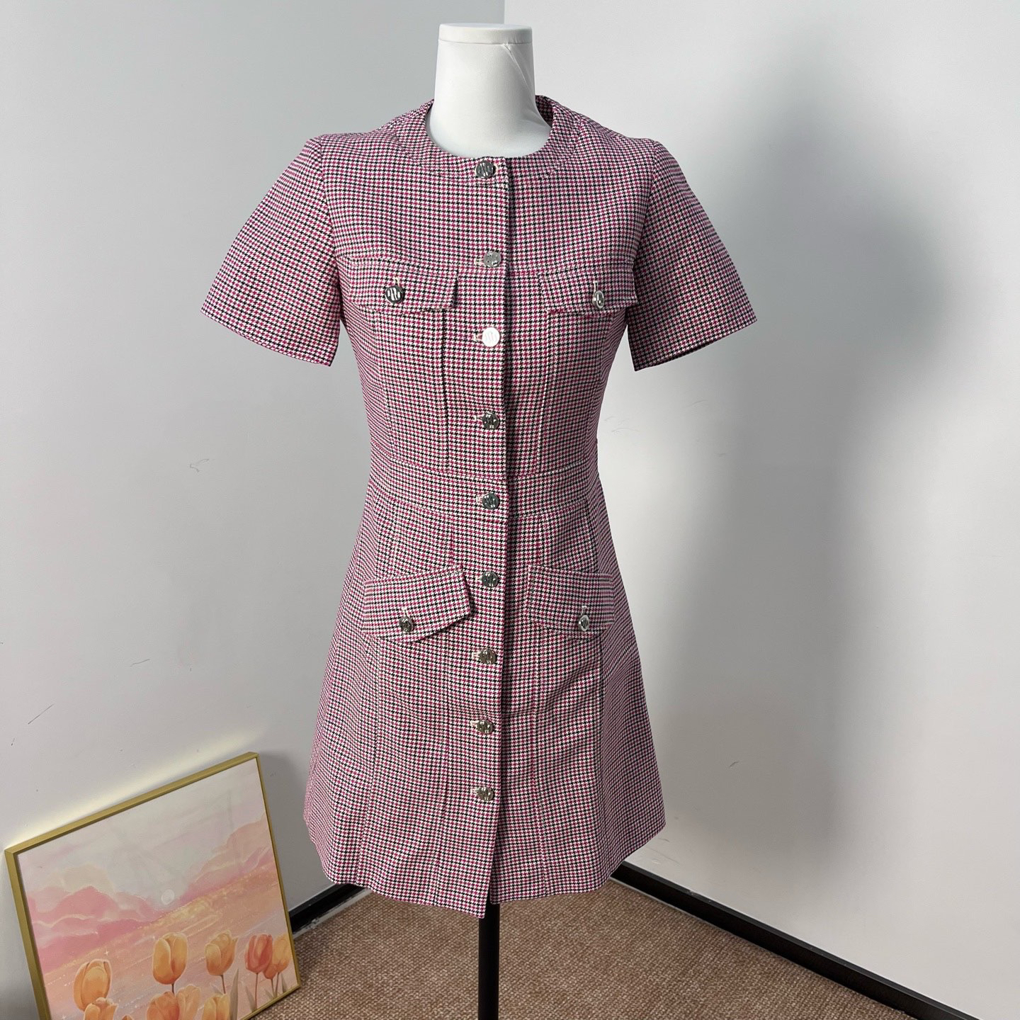 未使用 maje A9015 MAJE 连衣裙 36码 肩宽36 胸围80 衣长85