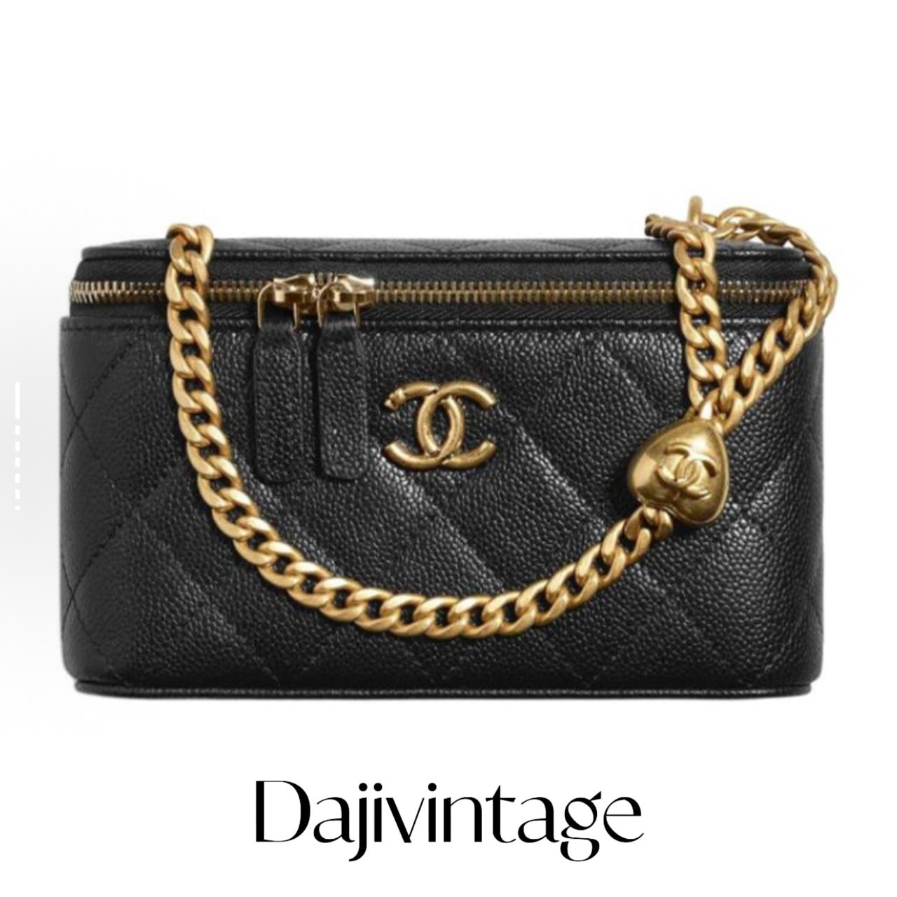 大吉中古/Chanel香奈儿23p爱心金球长盒子斜挎包