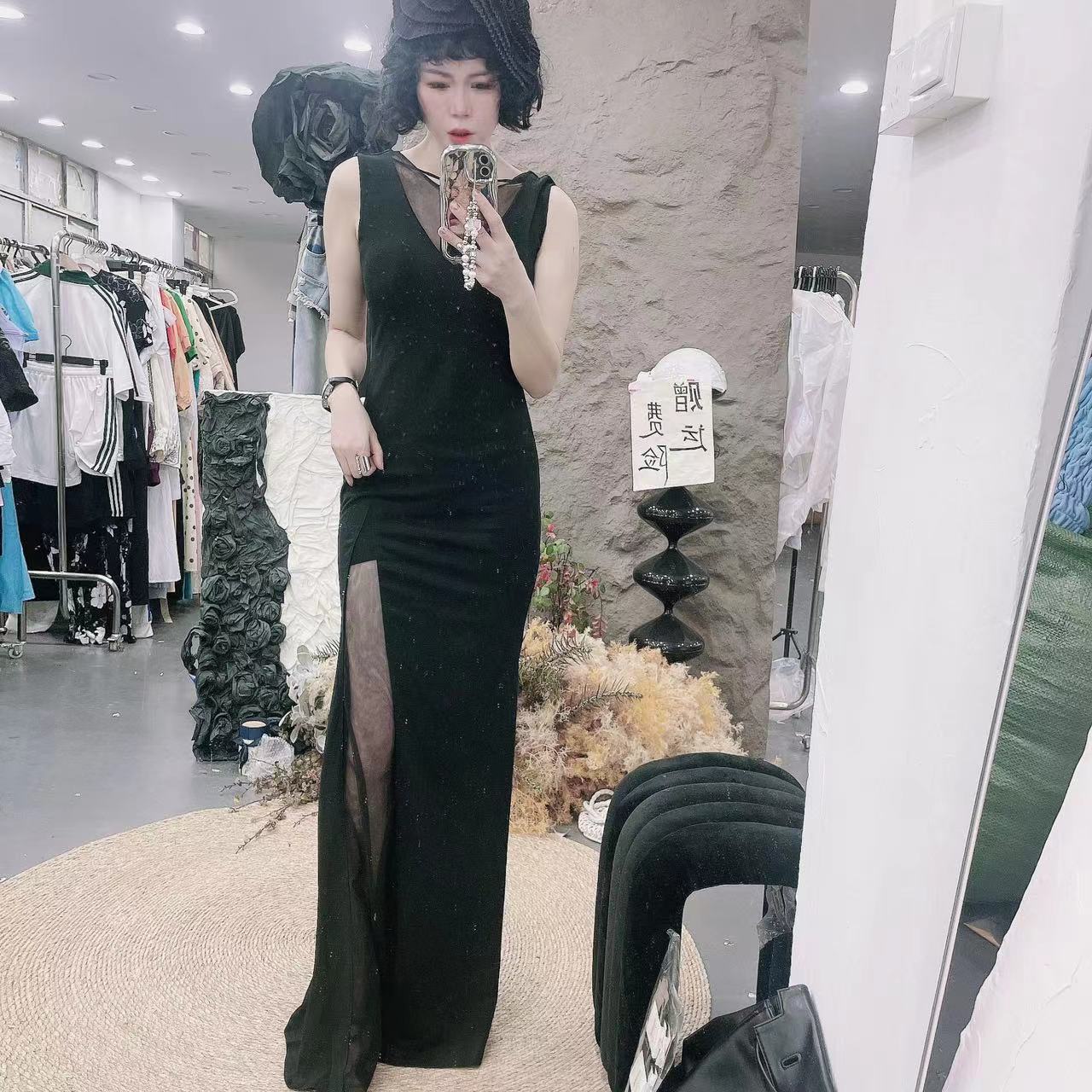 362 连衣裙性感显瘦女装网纱气质礼服紧身修身包臀收