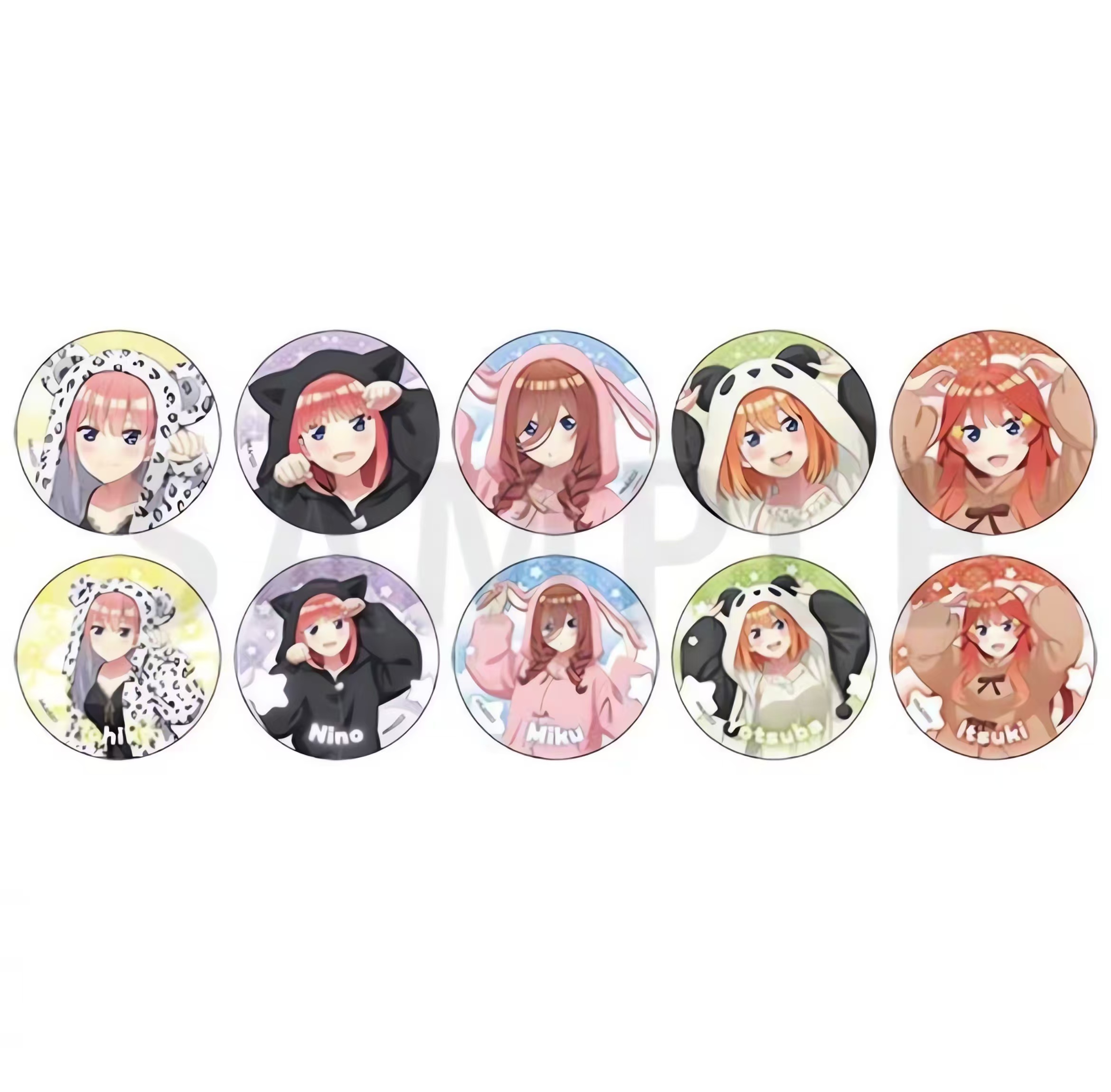 【拆袋】日谷-五等分的花嫁-动物连帽衫系列吧唧徽章盲盒（代拆）