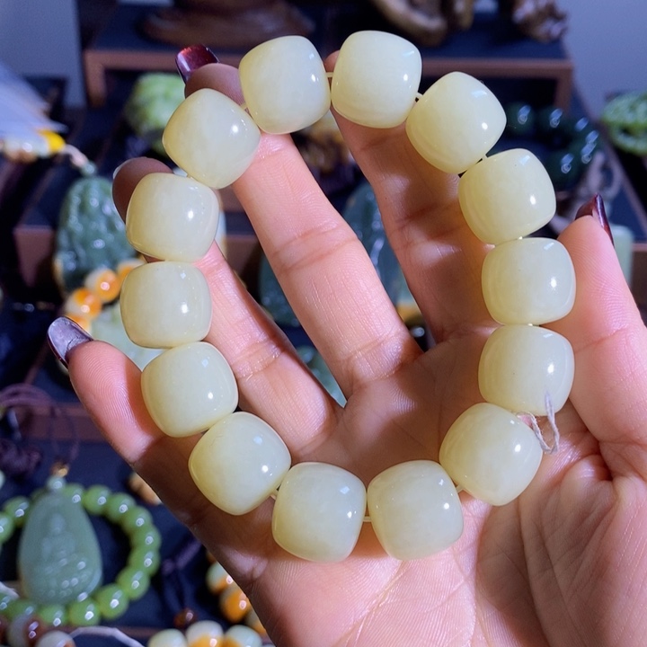 和田玉手链未镶嵌祈****心