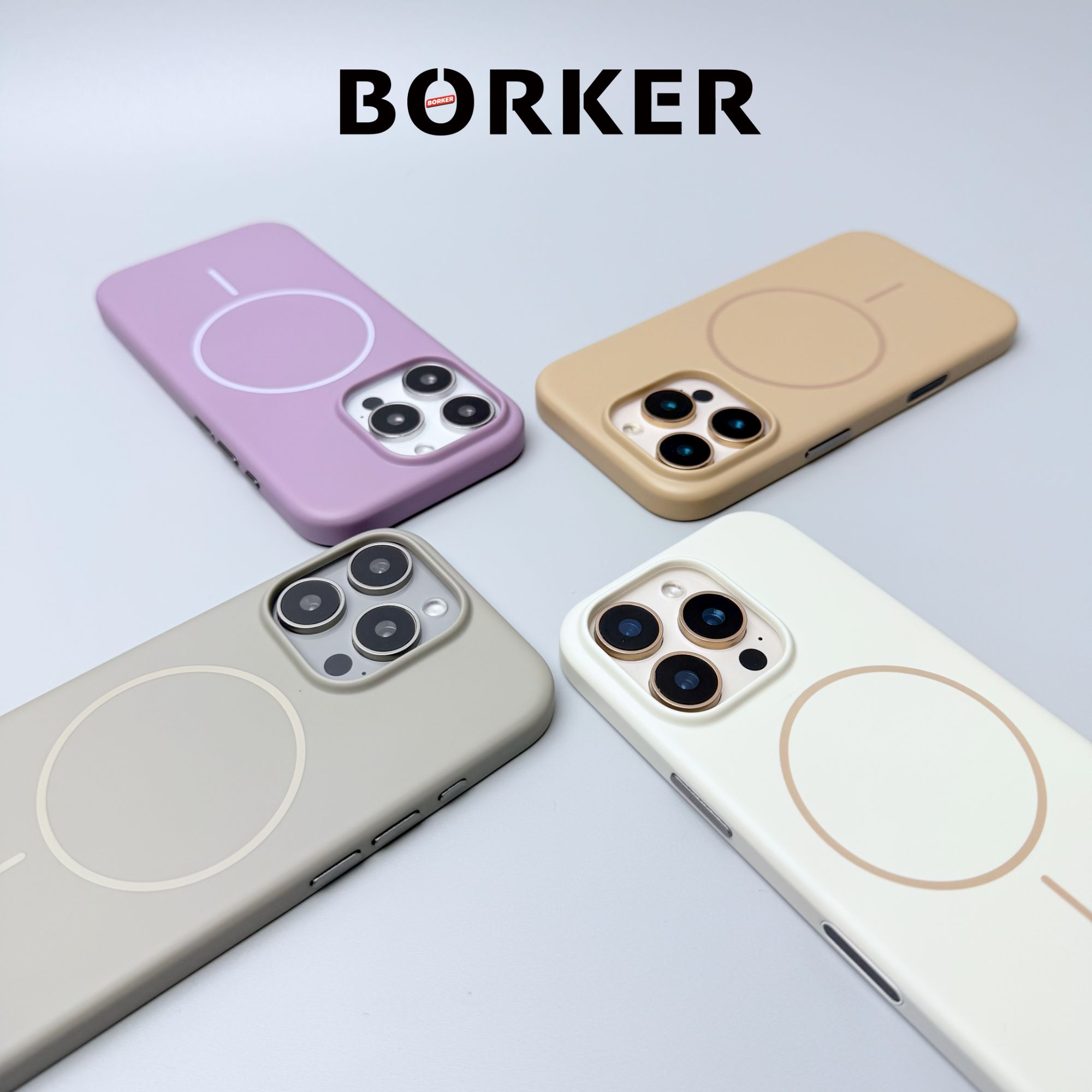 博可UV准分子柔润肤感适用苹果16promax手机壳/13抗污抗汗/15磁吸