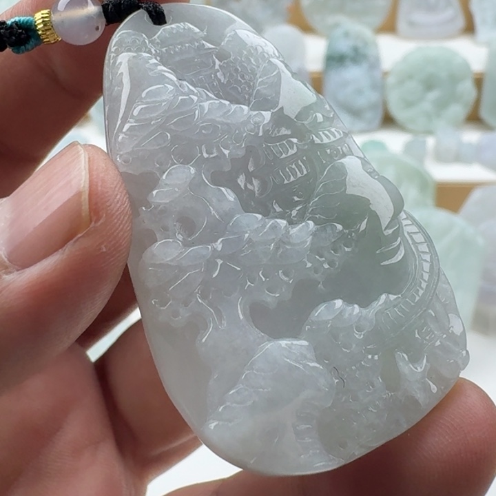 翡翠未镶嵌颈饰天然缅甸A货翡翠