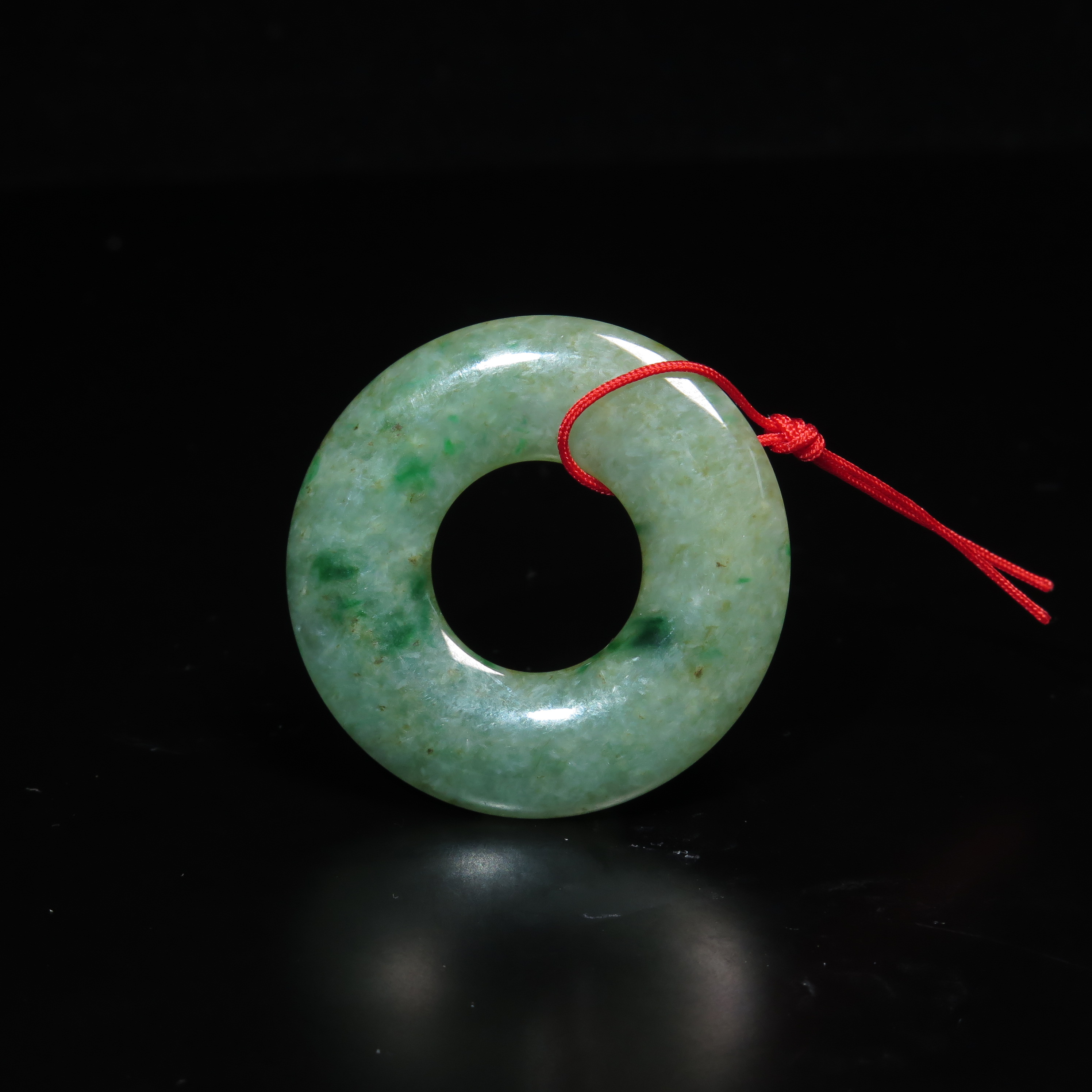 清代翡翠素玉璧/MZ537687/翡翠/民族文物