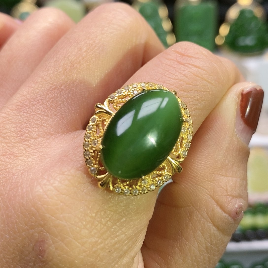 和田玉颈饰银S925镶嵌猫眼