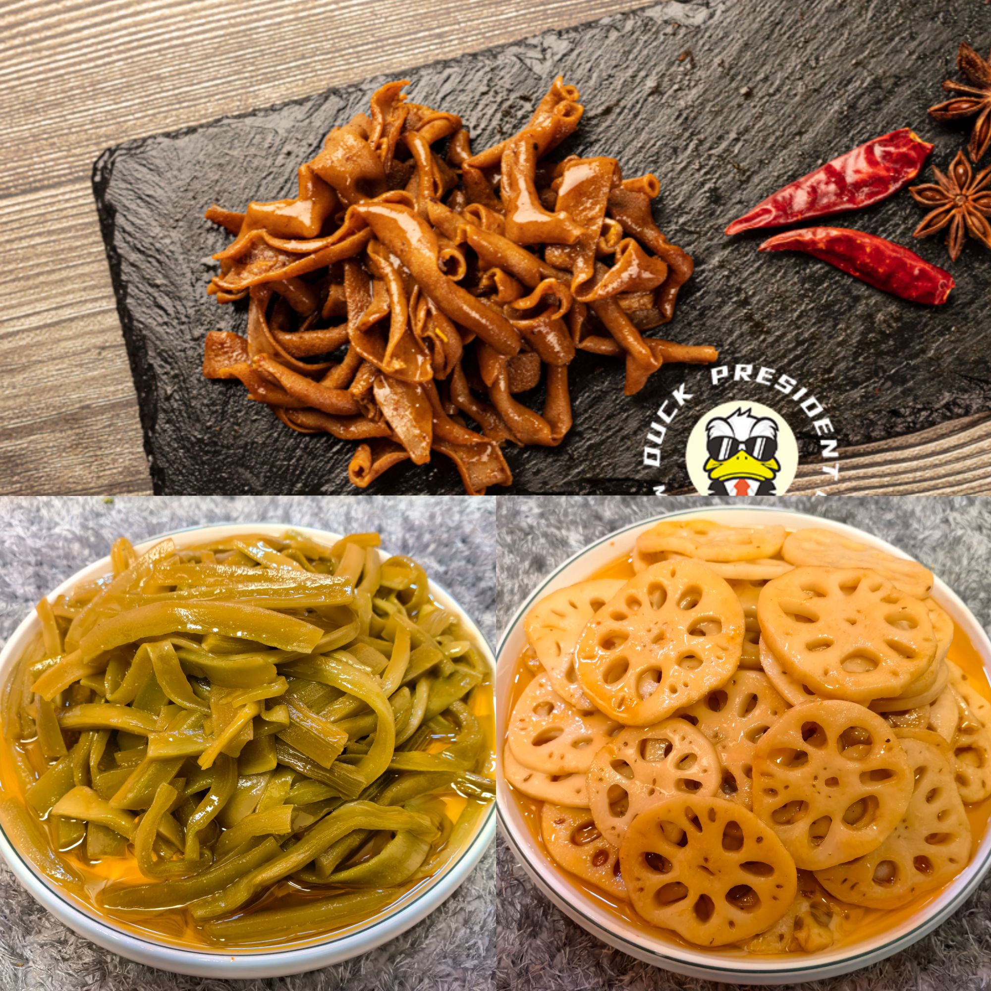 【麻辣组合】麻辣鸭肠120g*2包+麻辣贡菜100g*1包+麻辣藕片100g*1包