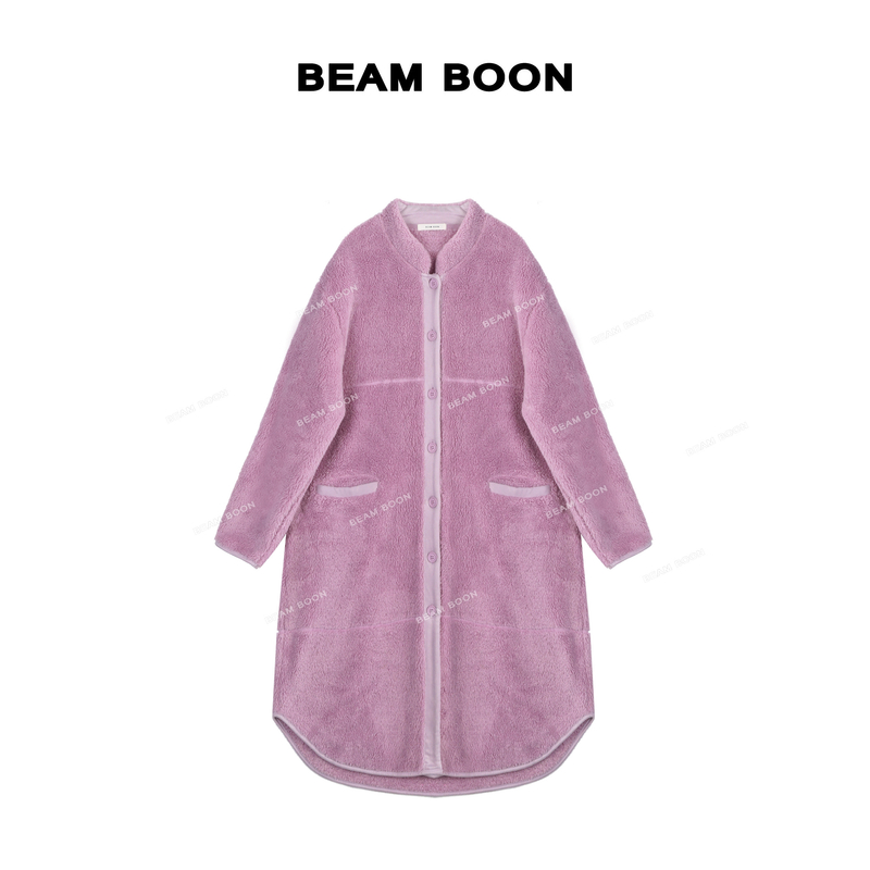 【羊羔奶】超暖！加厚绵密羊羔绒秋冬长款睡衣家居服