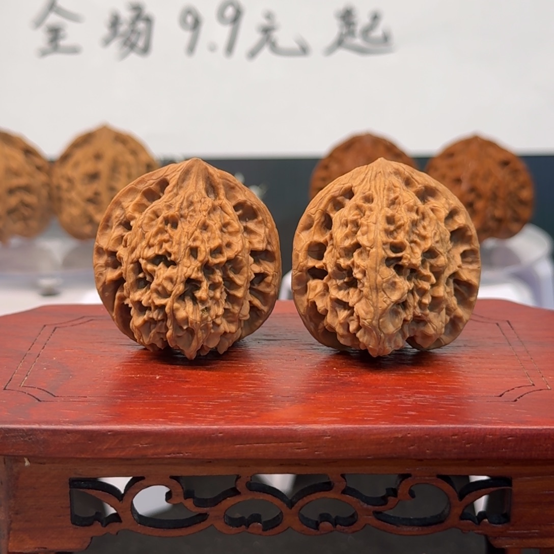 把件文玩核桃75号野牛边39肚38高40全品无药无修原生态