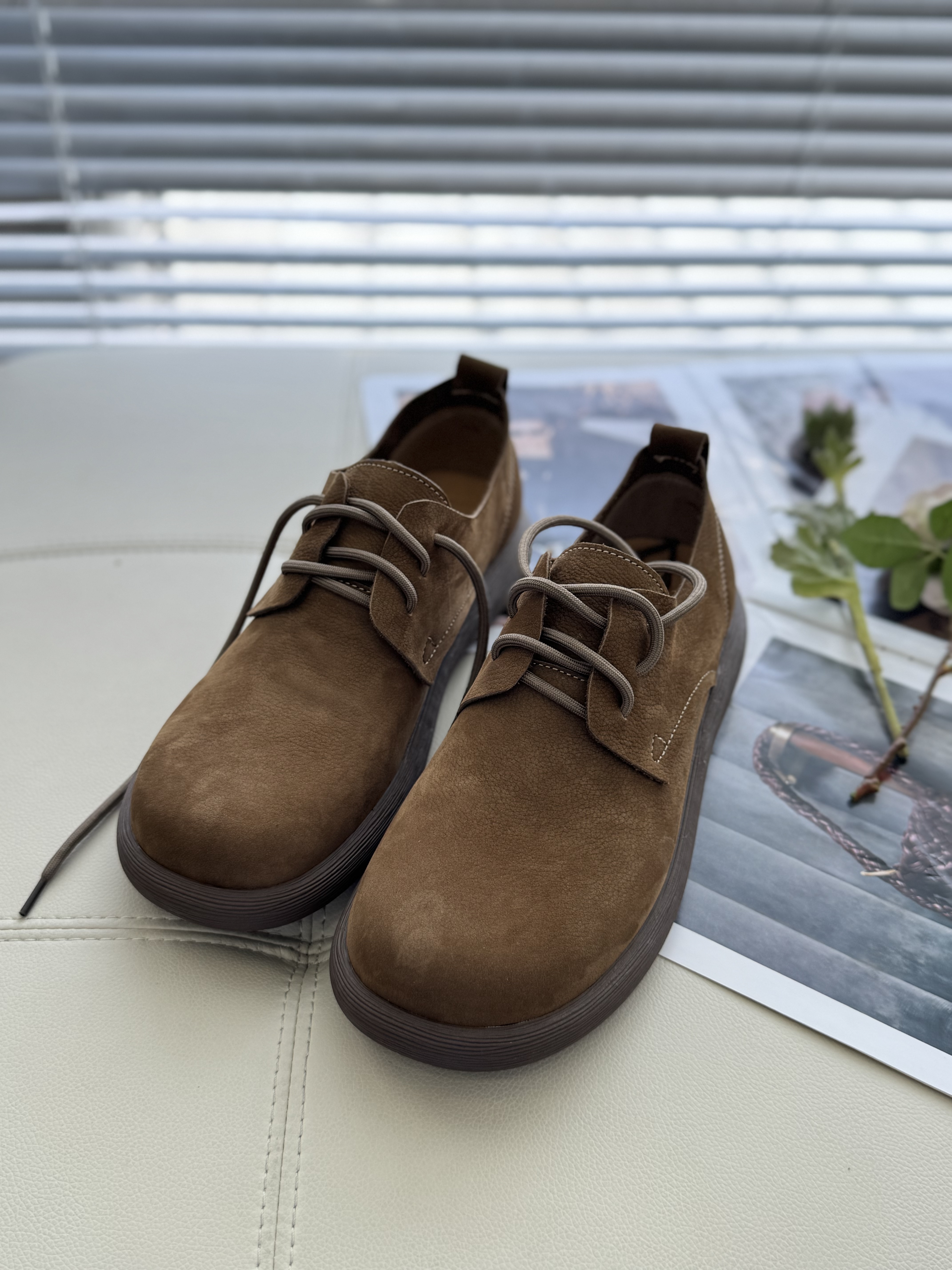 Eaglelyb时尚男款英伦风舒适系带百搭商务真皮休闲皮鞋