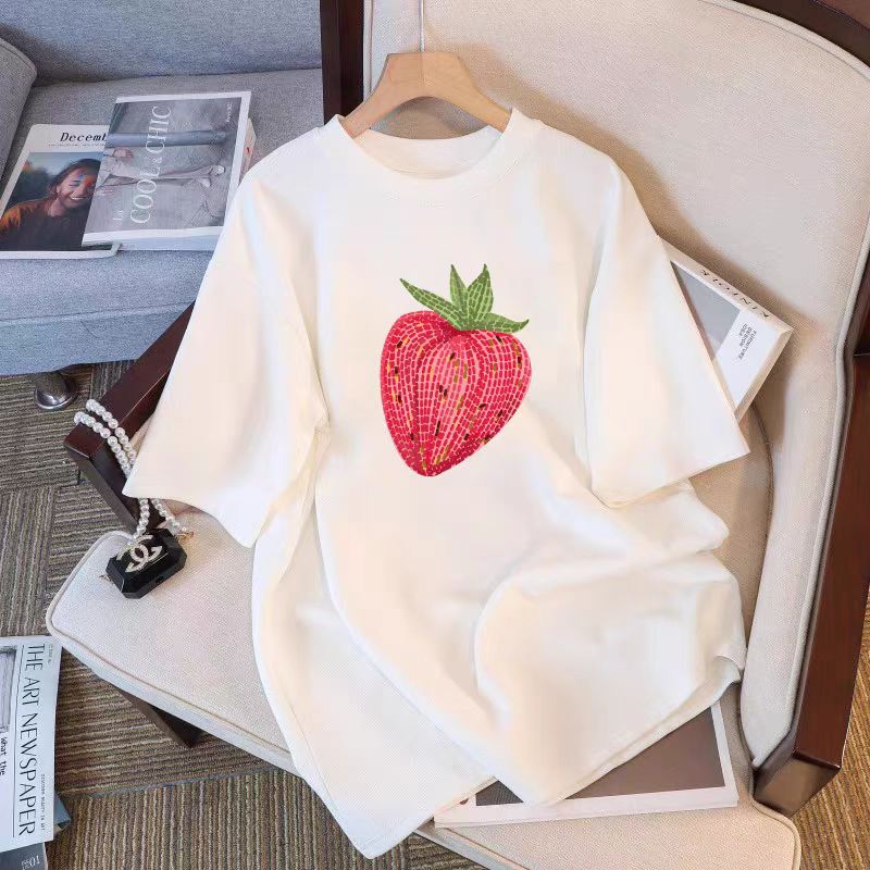 宽松短袖T恤半袖t恤女白色百搭显瘦春夏夏季夏装