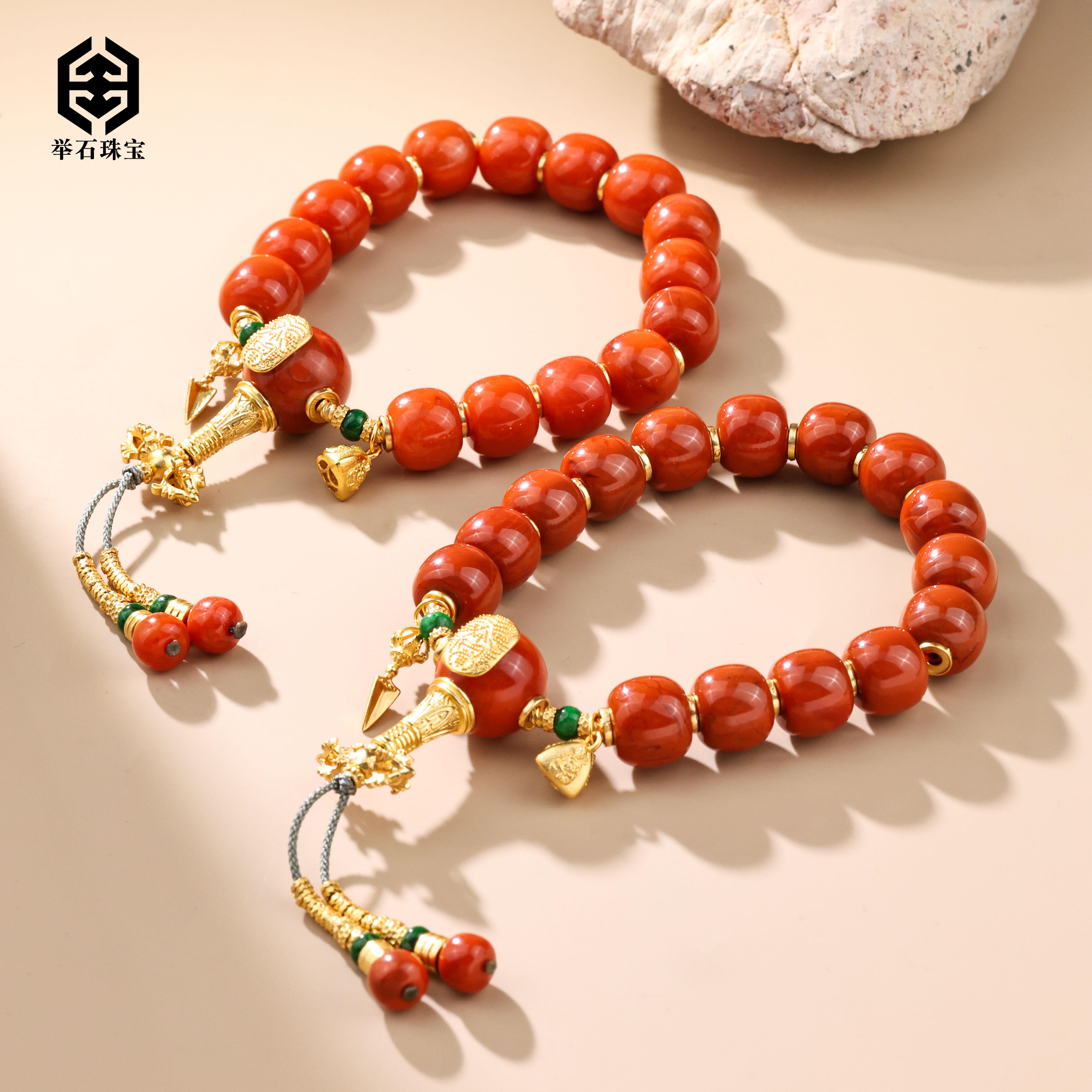 【举石珠宝】T1028-2008-00158南红玛瑙手串（一件/多样性/约10mm+）H