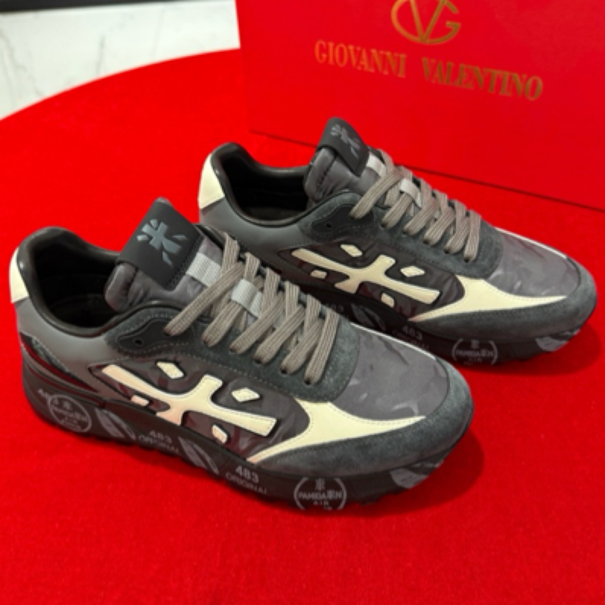 新品欧货高档斯丹 sidan品牌男鞋2025新款百搭潮牌米字鞋透气休闲