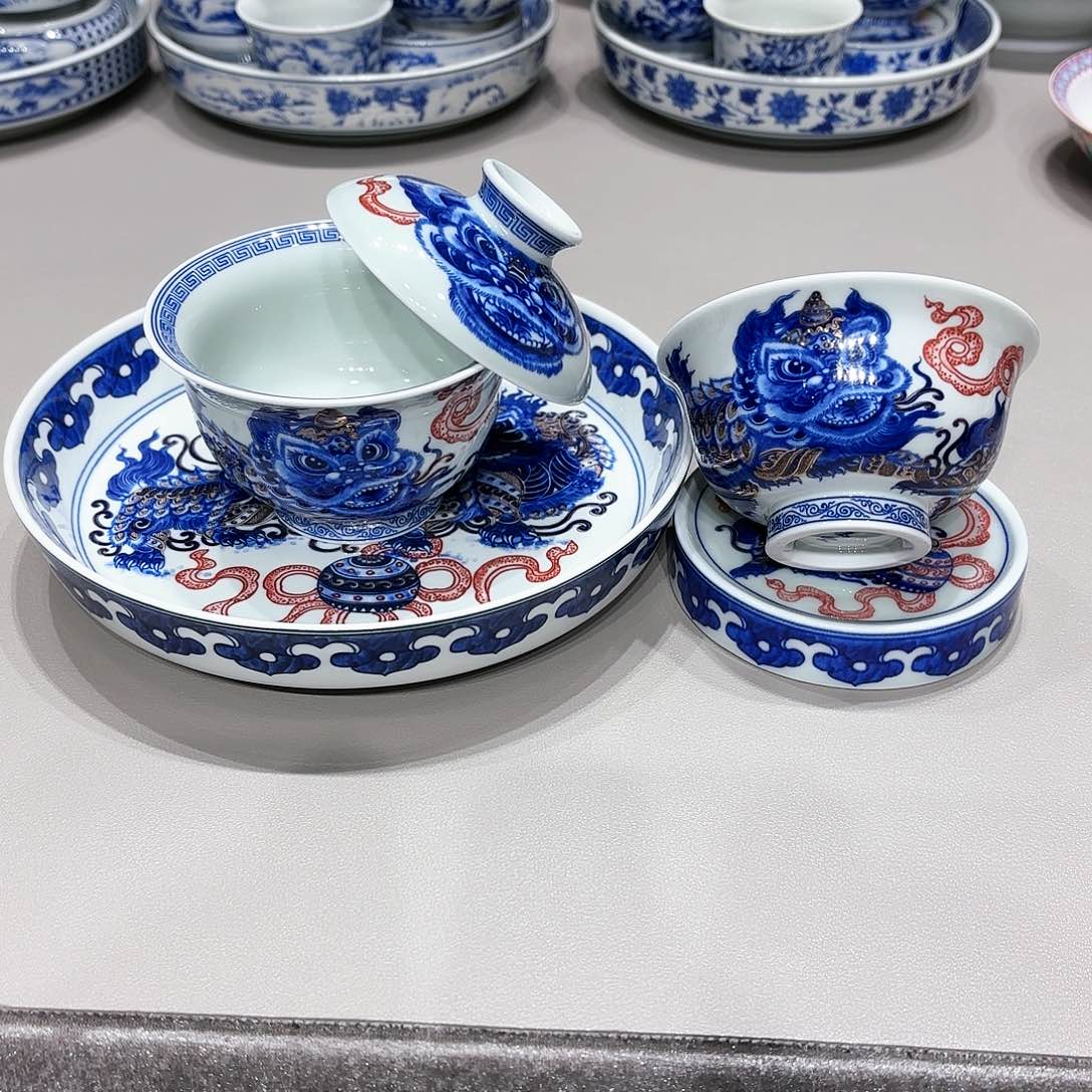 盖碗景德镇高温茶具