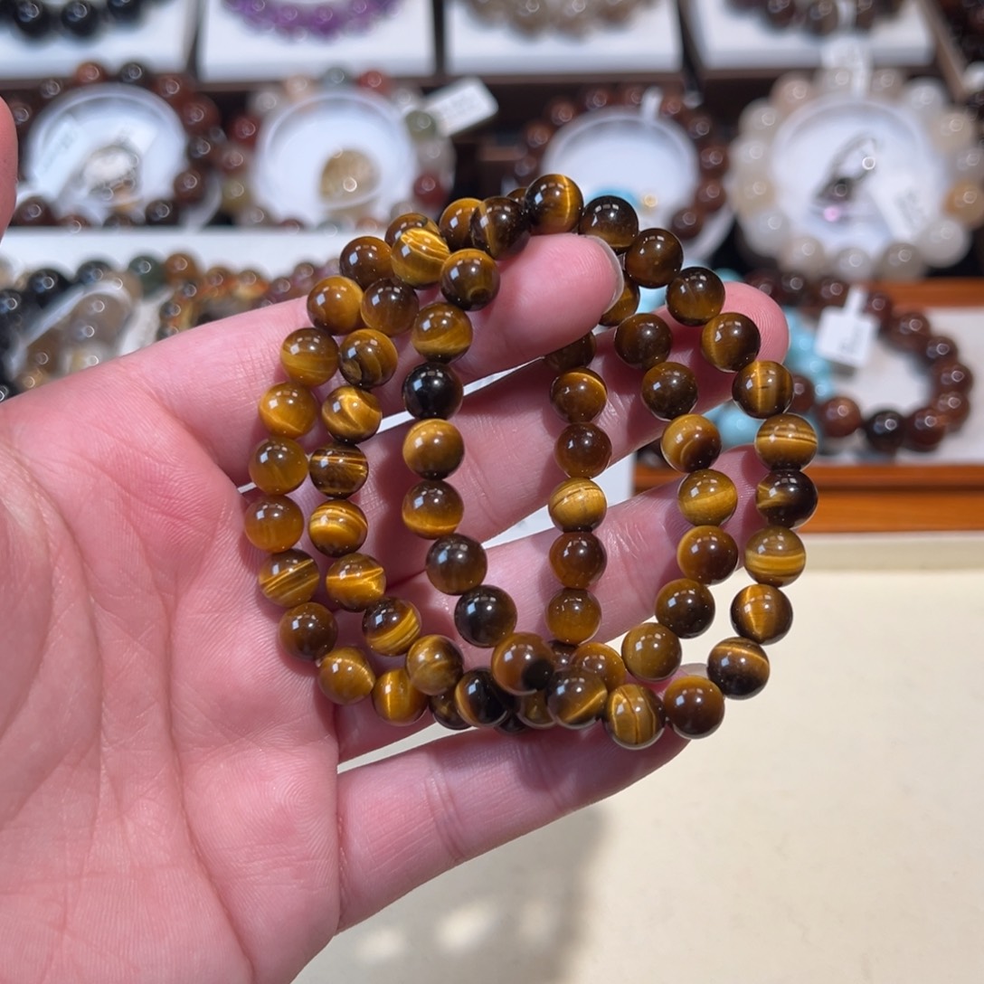 手链未镶嵌水晶黄虎眼8M