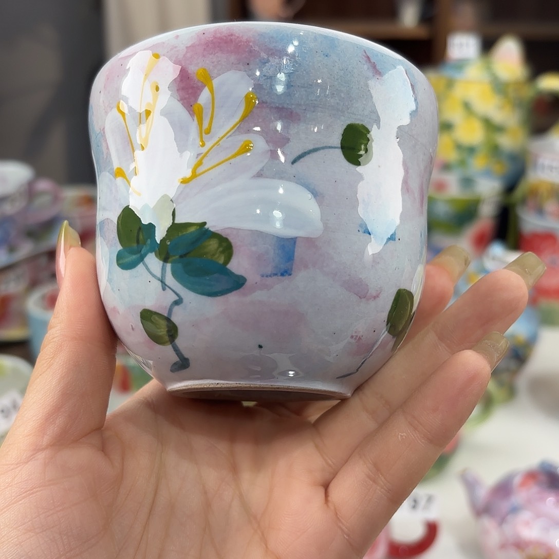 瓷片景德镇手绘高温釉下彩陶瓷茶具