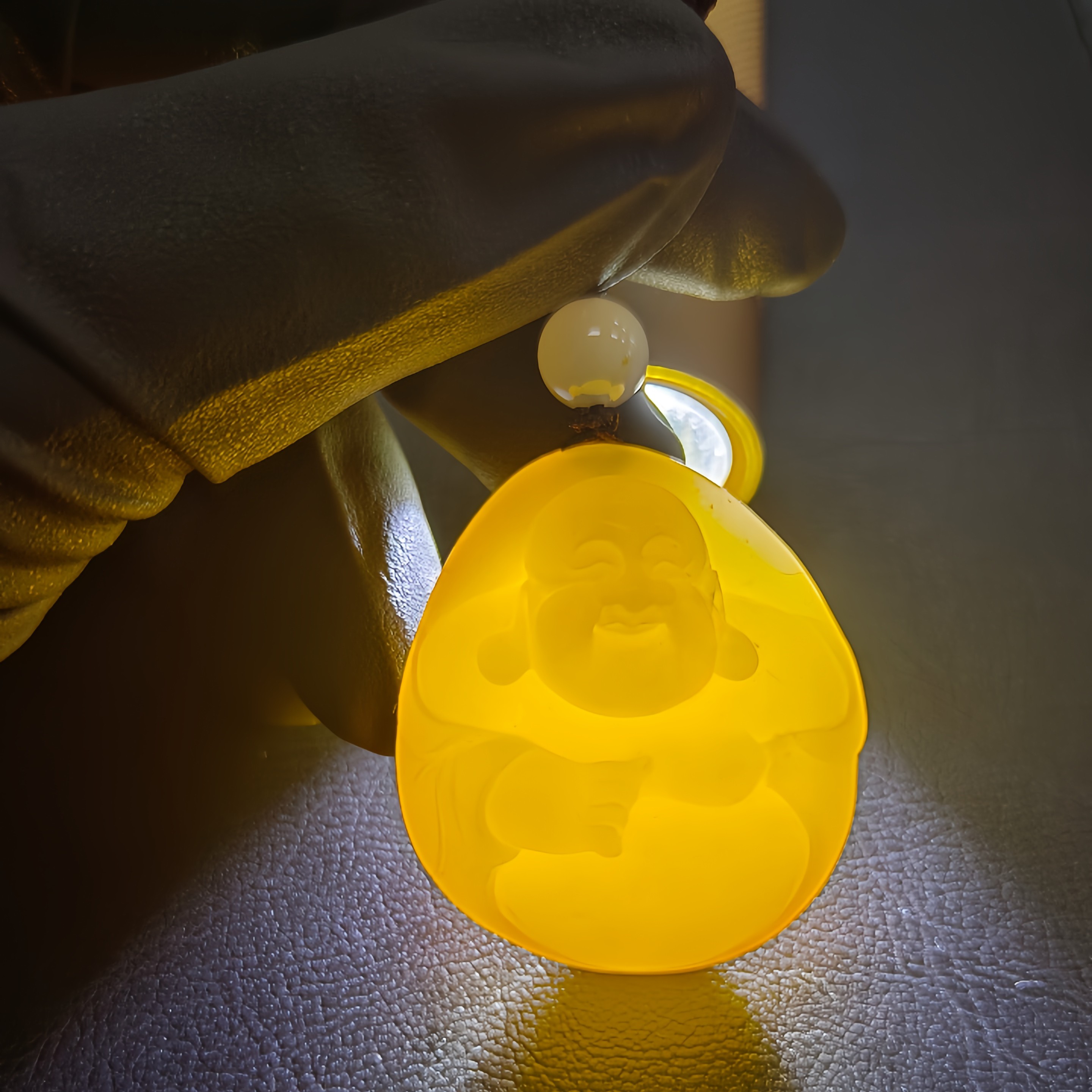 江津玉天然富硒玉【玉雕佛】细糯白，女挂件，吊坠，笑口常开，富贵吉祥