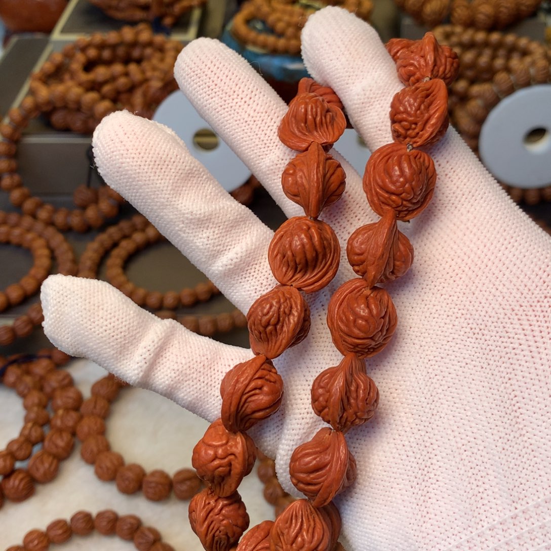 用***1手串桃核秦岭龙纹