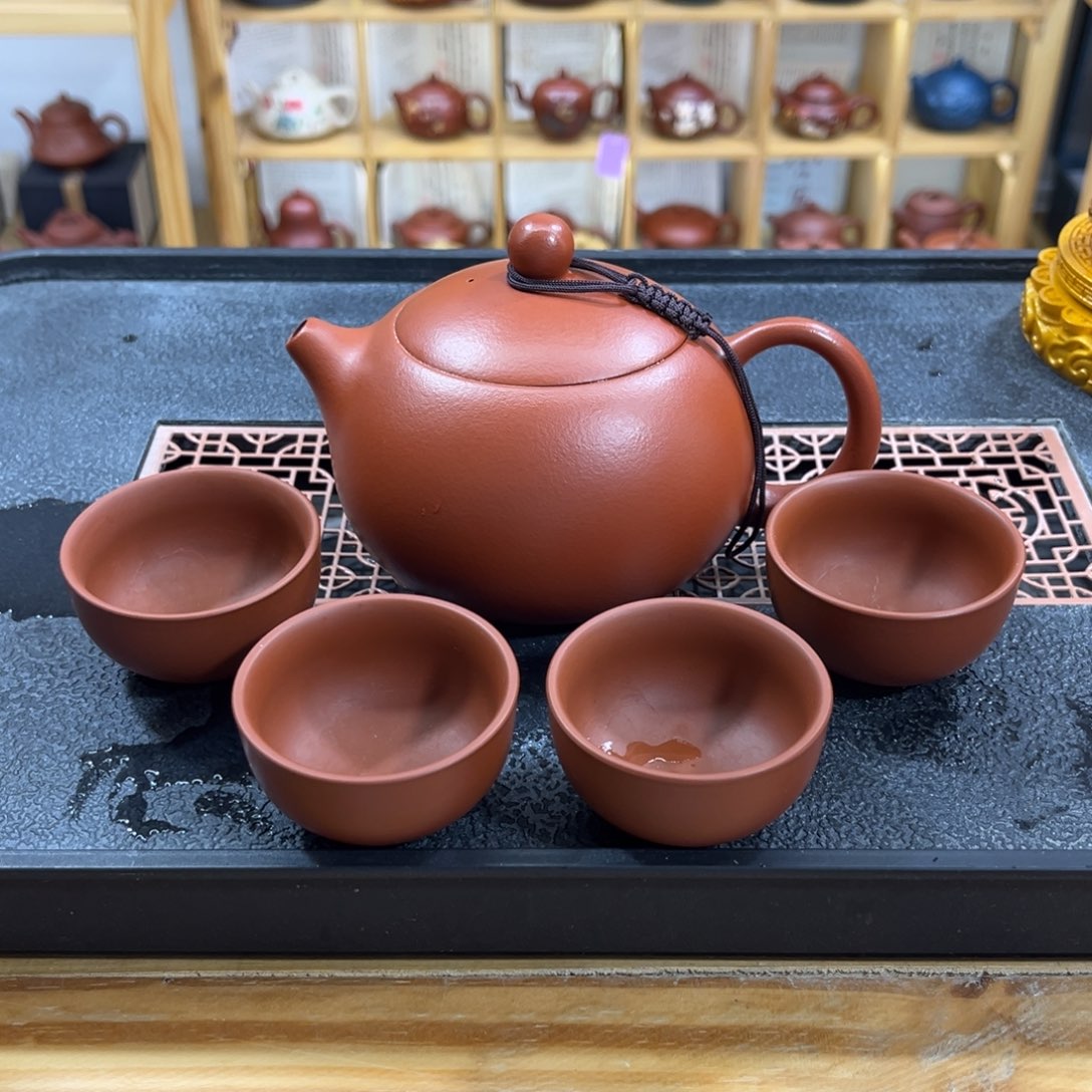 紫砂紫砂胖西施（一壶四杯）