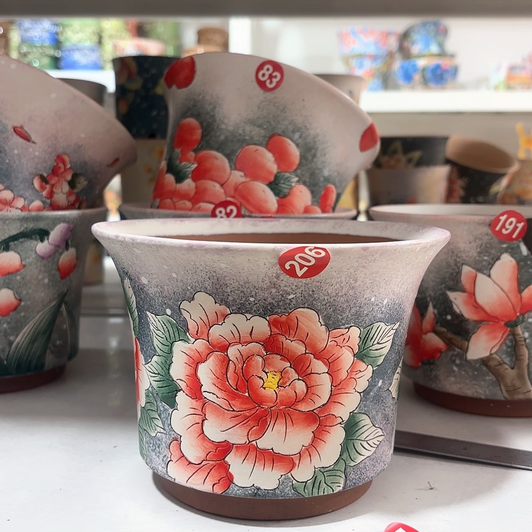 紫砂花盆手工花盆默认微瑕16/12