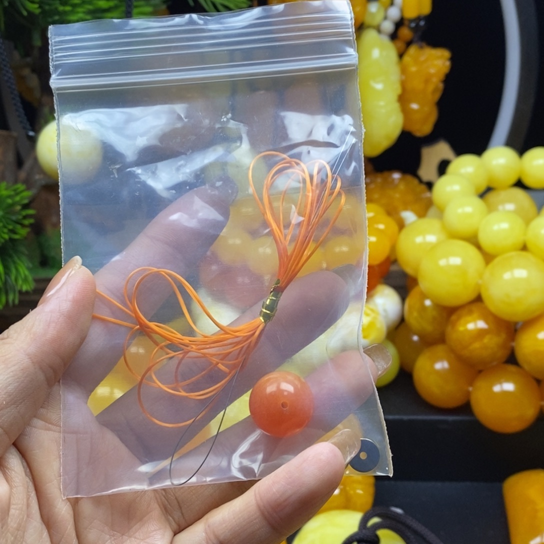 孙***彬无非金属蜜糖红16mm珠子，