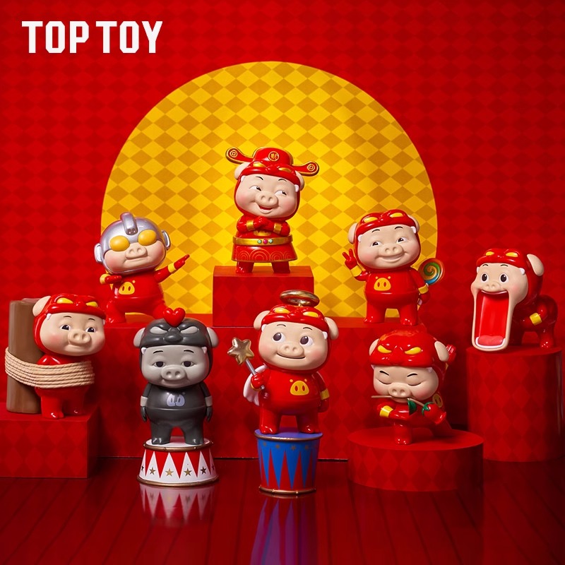 【TOPTOY】猪猪侠正版经典潮玩盲盒公仔手办桌面摆件猪猪侠盲盒玩偶