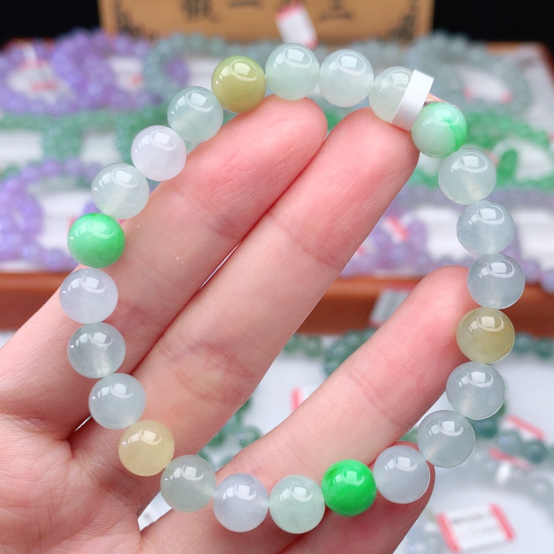 翡翠手链未镶嵌翡翠8mm