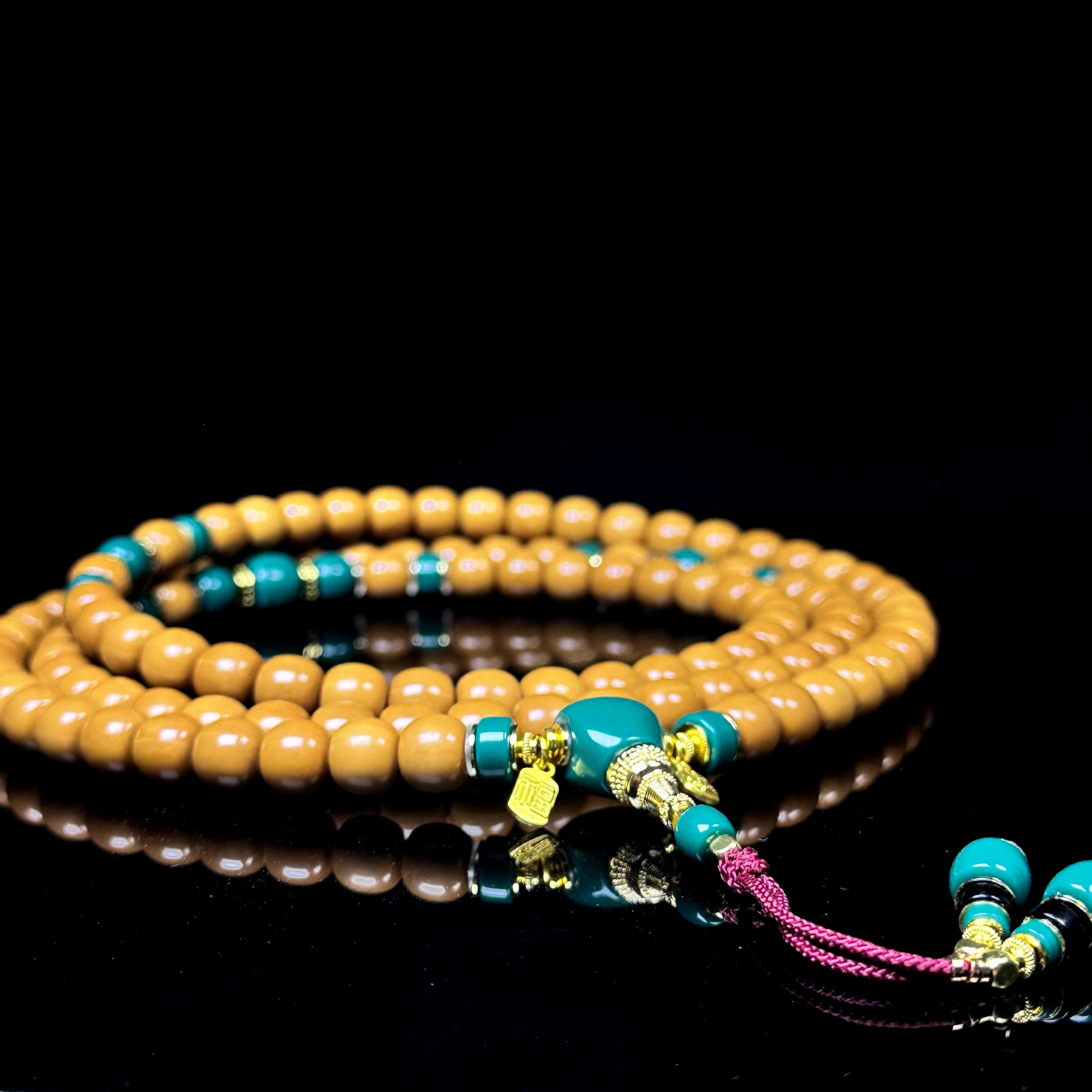 猴头老型108脖挂手串-全品9.2mm小馒头料猴头核桃雕刻脖挂手串