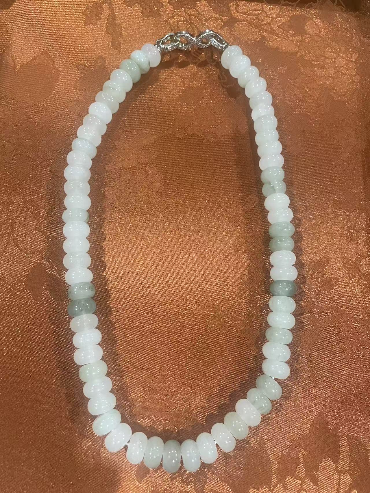 【卓希美】天山翠项链10MM多样性发其一 编号-NY115018