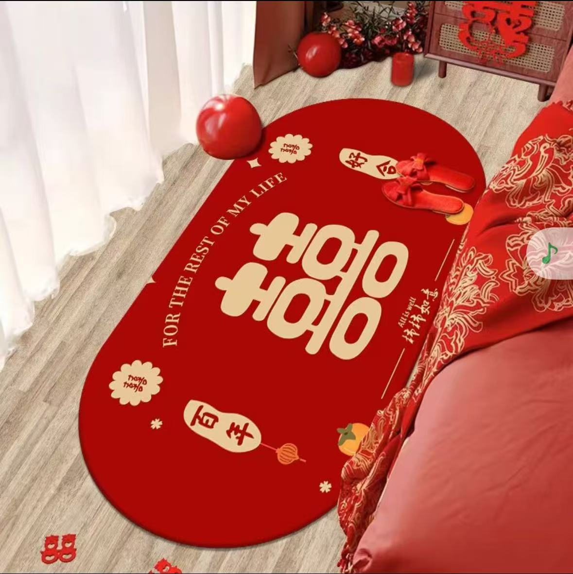 【尺寸：80x180】-F037-金钻绒地毯-入户-结婚地毯-实物以直播间为准