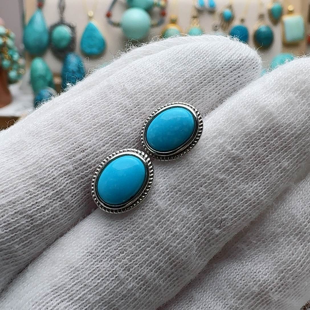 绿松石配饰银S925镶嵌