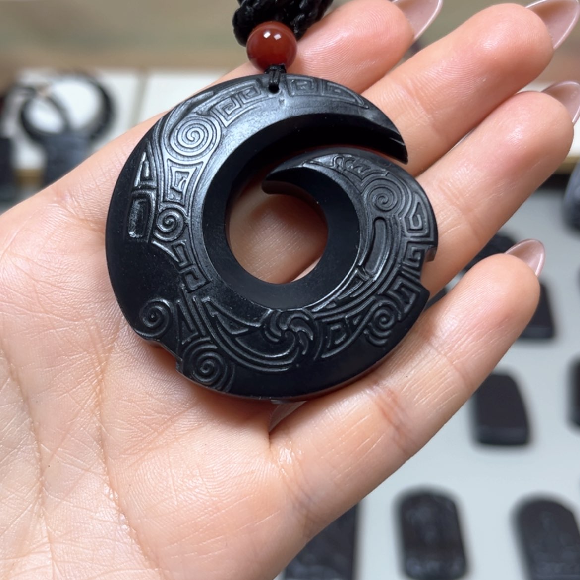 【闪购商品】和田玉（墨玉）时来运转高羊脂未镶嵌