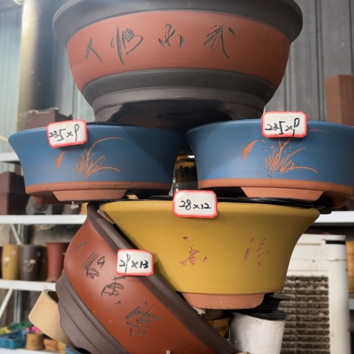 紫砂花盆100-6。       