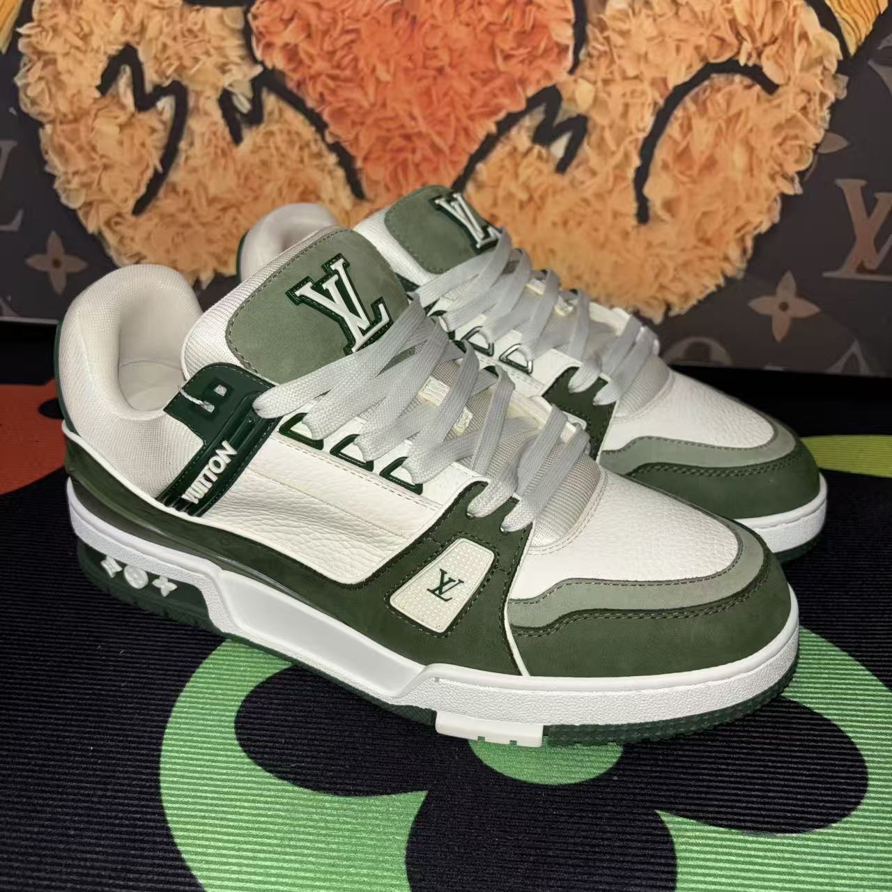 未使用 LouisVuitton/路易威登 【多巴胺穿搭】抹茶绿马卡龙trainer