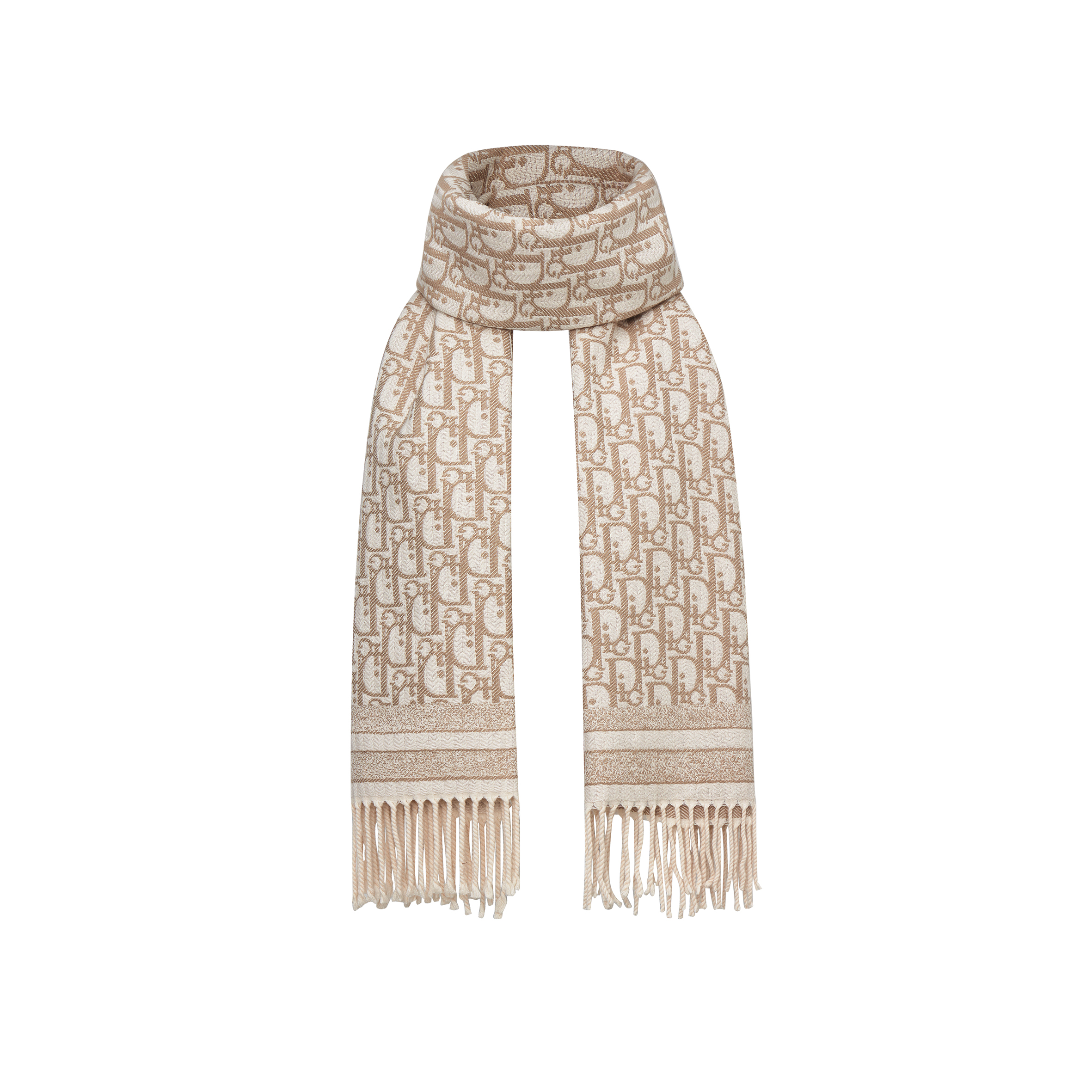 DIORA.RIM铭品圣迪奥秋冬百搭经典围巾卡其色羊毛女士披肩