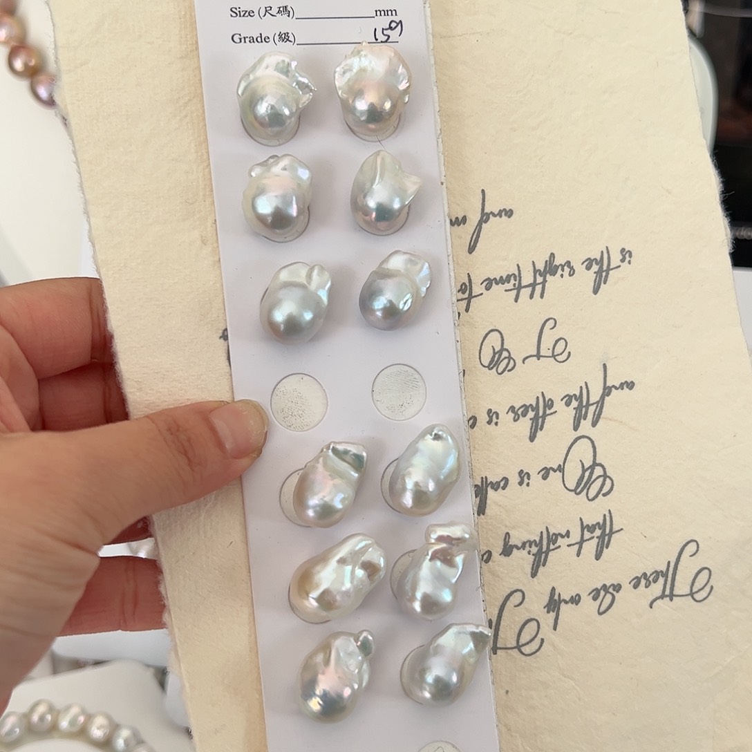 淡水珍珠耳环银S925镶嵌