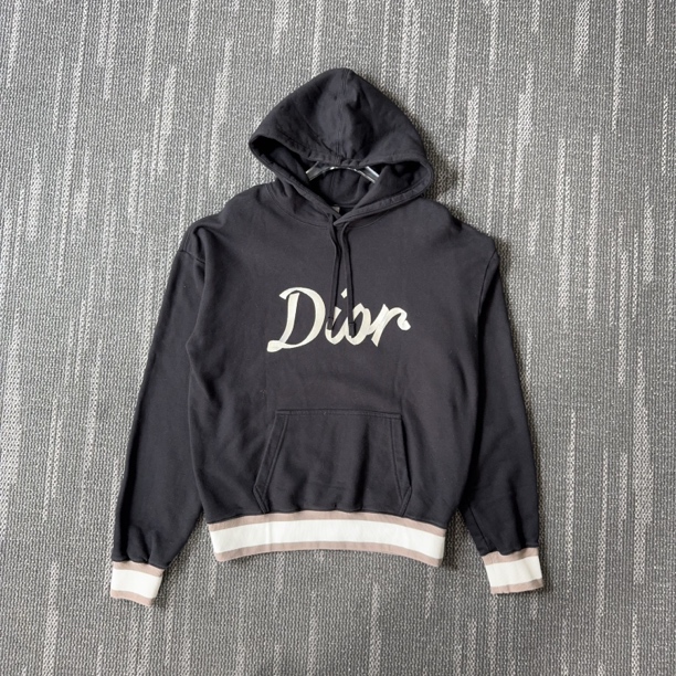 99新 DIOR/迪奥 FW22logo 印花袋鼠兜连帽卫衣/尺码 S/5688