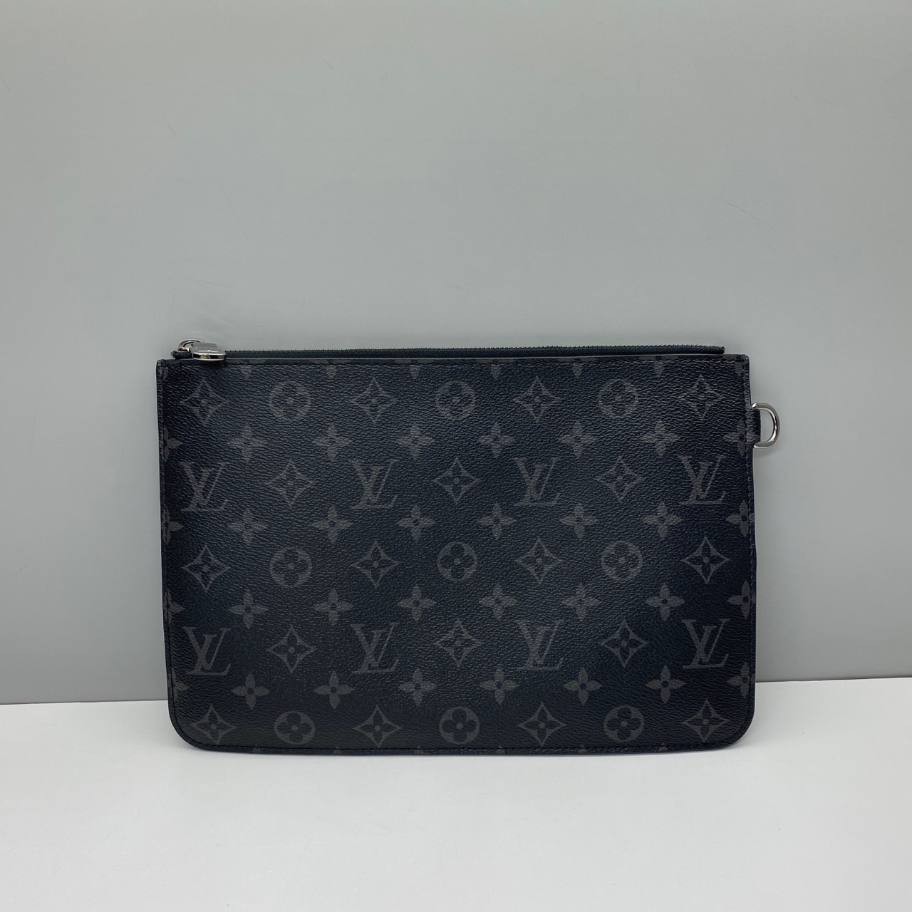 99新 LouisVuitton/路易威登 98新黑色老花2046男包手拿包洗漱包