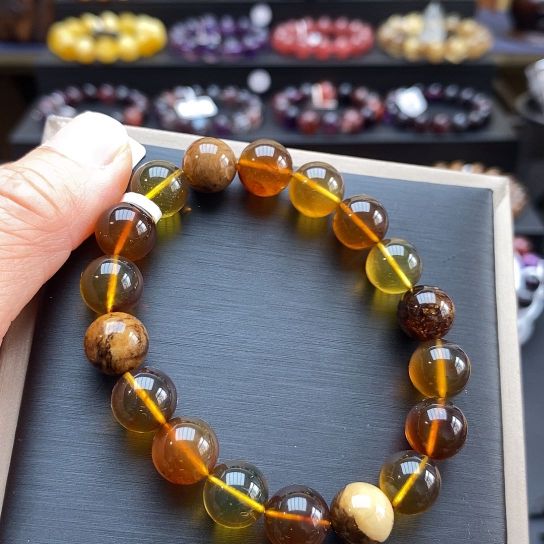 琥珀手链未镶嵌手链