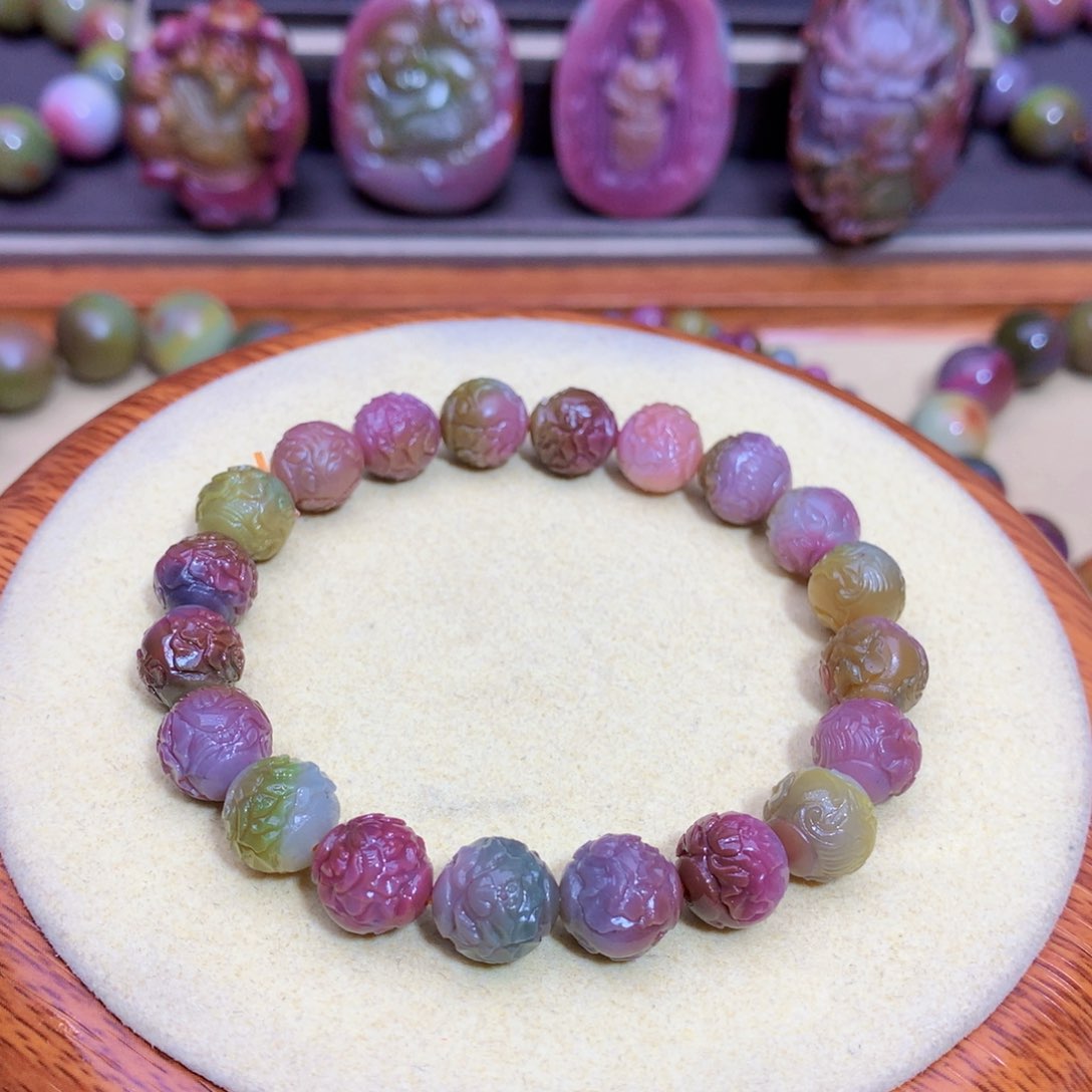 玛瑙手链未镶嵌盐源