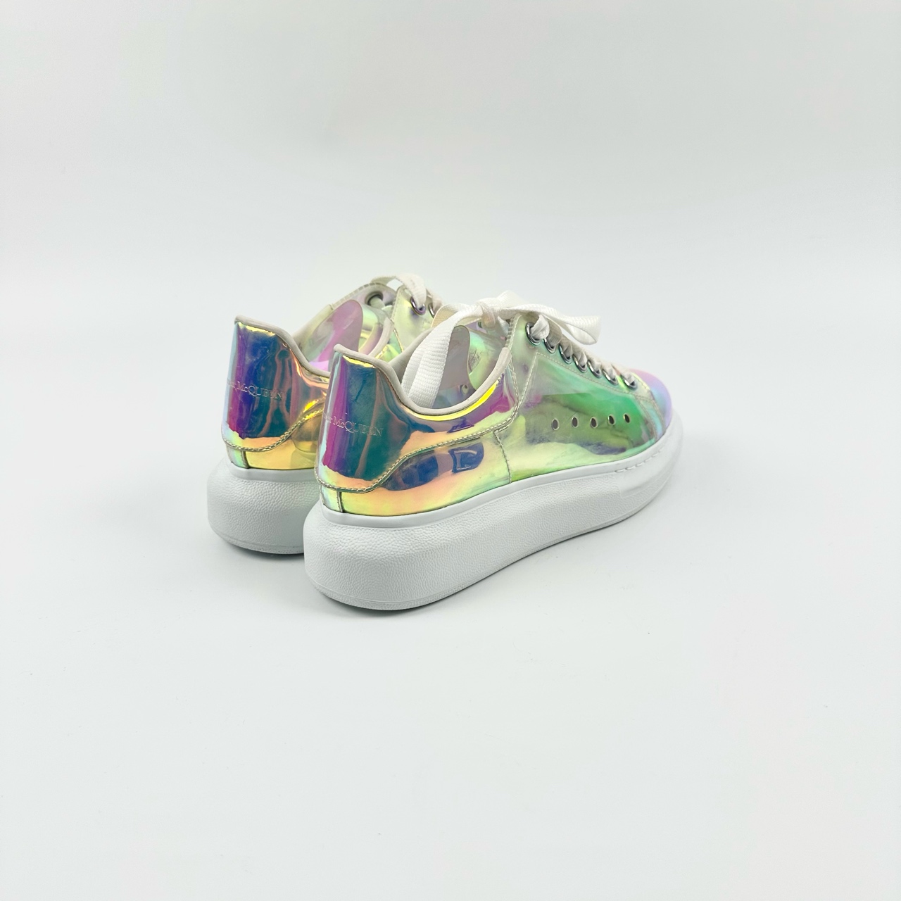99新 Alexander McQueen/亚历山大·麦昆 36码 炫彩尾板鞋 全配件