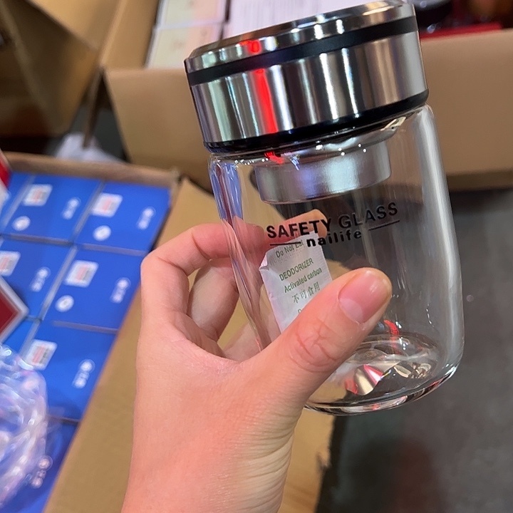 那艾生活玻璃杯330330黑色玻璃杯