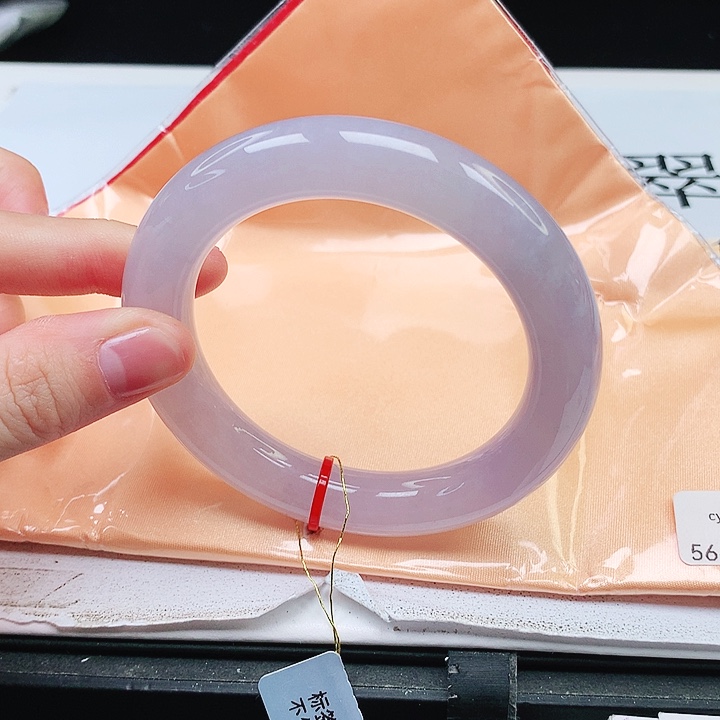 翡翠手镯（圆镯）未镶嵌缅甸天然a货手镯56