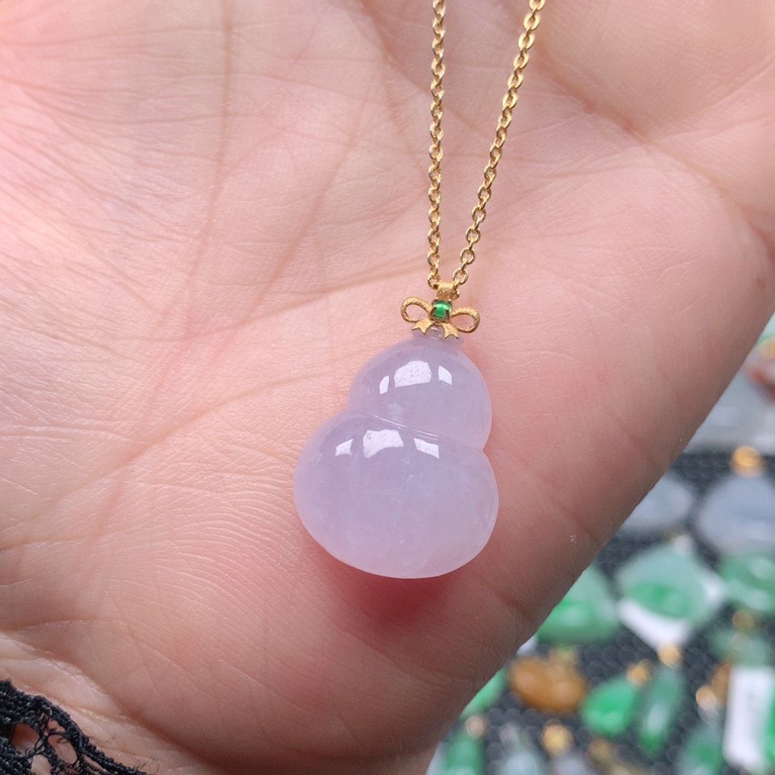 【闪购商品】翡翠吊坠(不含链)18K金镶嵌