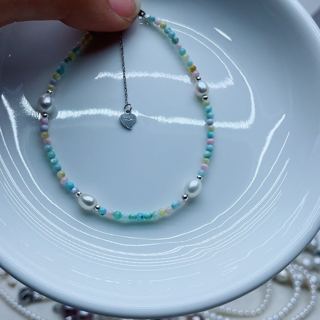 银S925镶嵌手链淡水珍珠