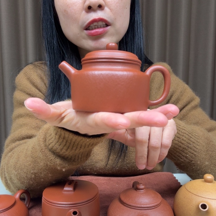 紫砂茶壶30目朱泥德钟150cc全手工