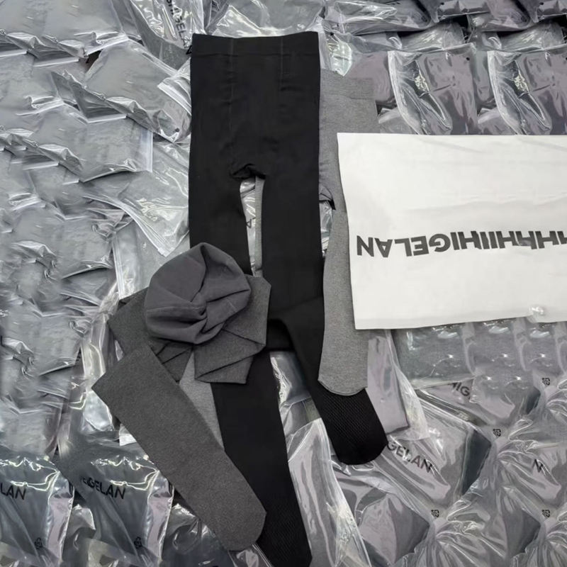 诗歌兰加绒高腰打底连体袜女冬季2025新款百搭显瘦弹力保暖连脚袜